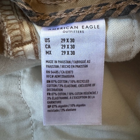 American Eagle Flex Original Straight Khaki Pants Men Size 29X30 - Picture 3 of 4
